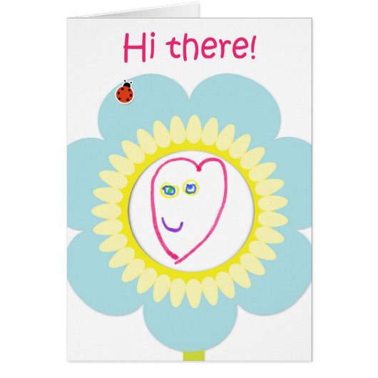Hi There Flower - Child's Artwork Cards (Front)