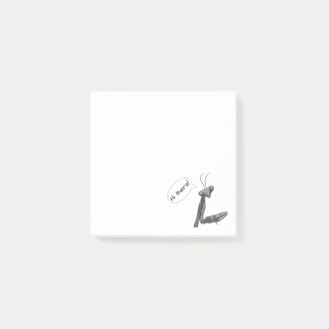 Hi there Praying Mantis Post-it Notes (Front)