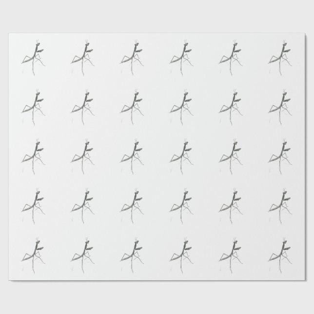 Hi there! Praying Mantis Wrapping Paper (Flat)