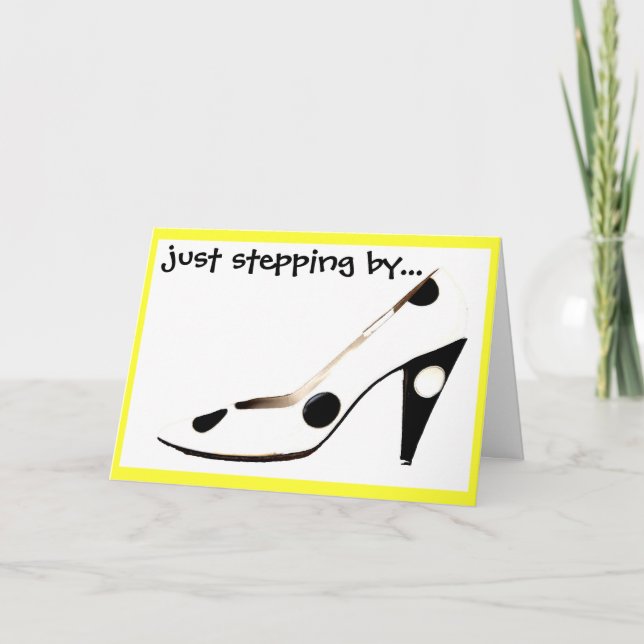 Hi to Good Friends Shoe Fan Card (Front)
