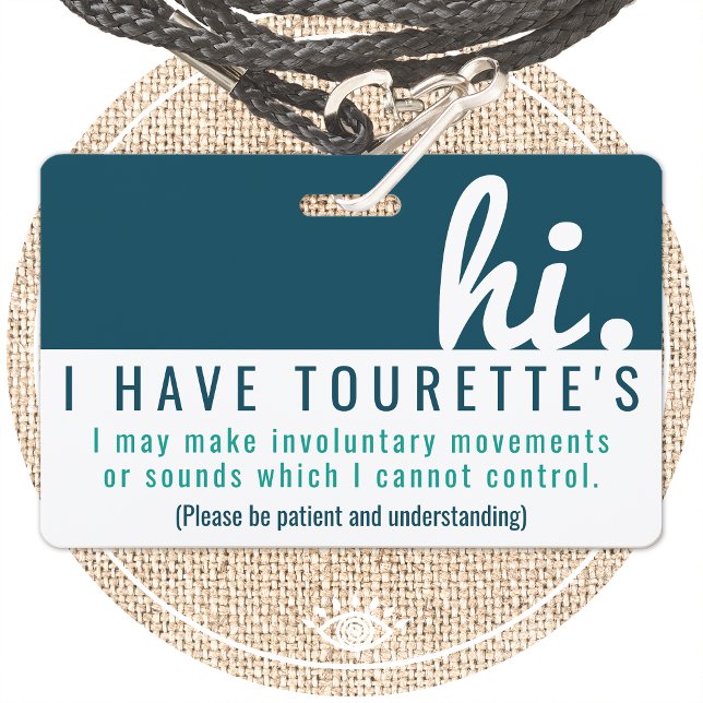 hi tourette syndrome patience pvc badge (Creator Uploaded)