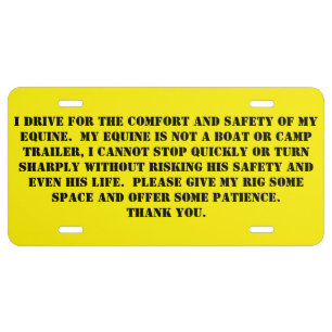 Hi Vis Equine Trailer plate