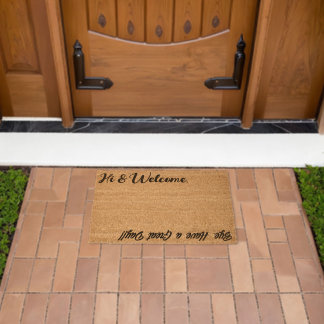 Hi & Welcome Fiber Doormat
