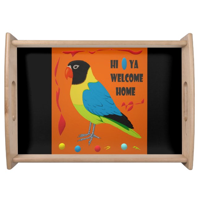 HI YA WELCOME HOME BIRD THEME SERVING TRAY (Front)