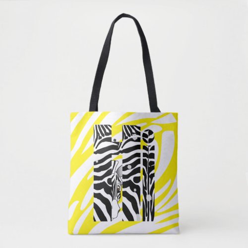 Hi Zebra BlackWhite Stripes YELLOW SUMMER 2023 Tote Bag