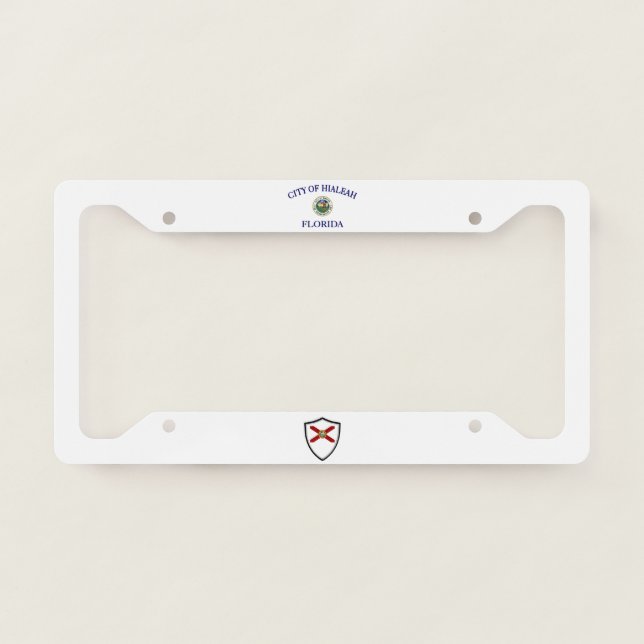 Hialeah (Florida) city flag  License Plate Frame (Front)