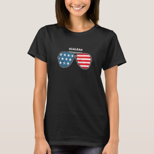 Hialeah Florida Fl Us Cities America 4th Of July T_Shirt