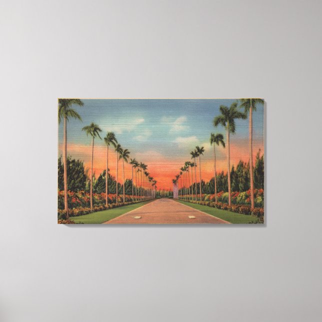 Hialeah, Florida - Miami Jockey Club Driveway Canvas Print (Front)