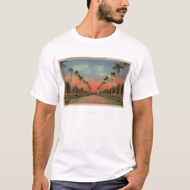 Hialeah, Florida - Miami Jockey Club Driveway T-Shirt (Front)