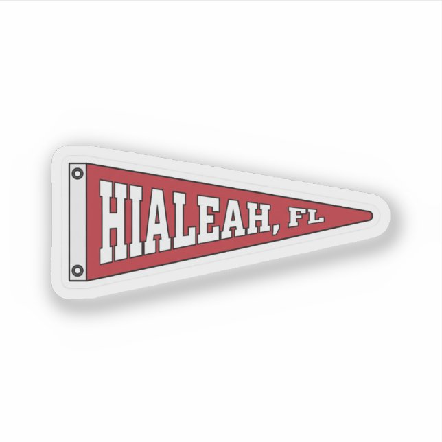 Hialeah, Florida Pennant Sticker (Front)