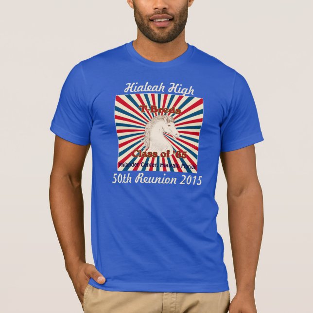 Hialeah High '65 Class Reunion 2015 Dk Unisex Tee (Front)