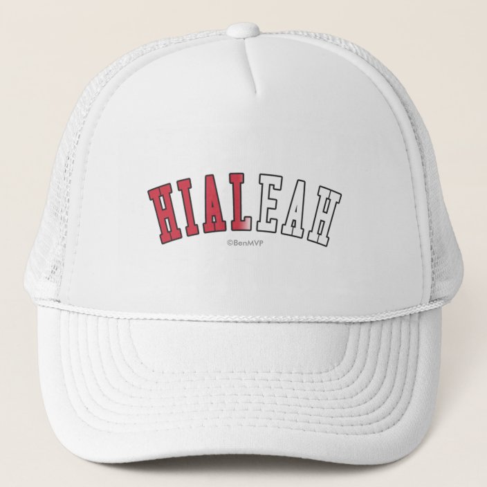 Hialeah in Florida State Flag Colors Mesh Hat