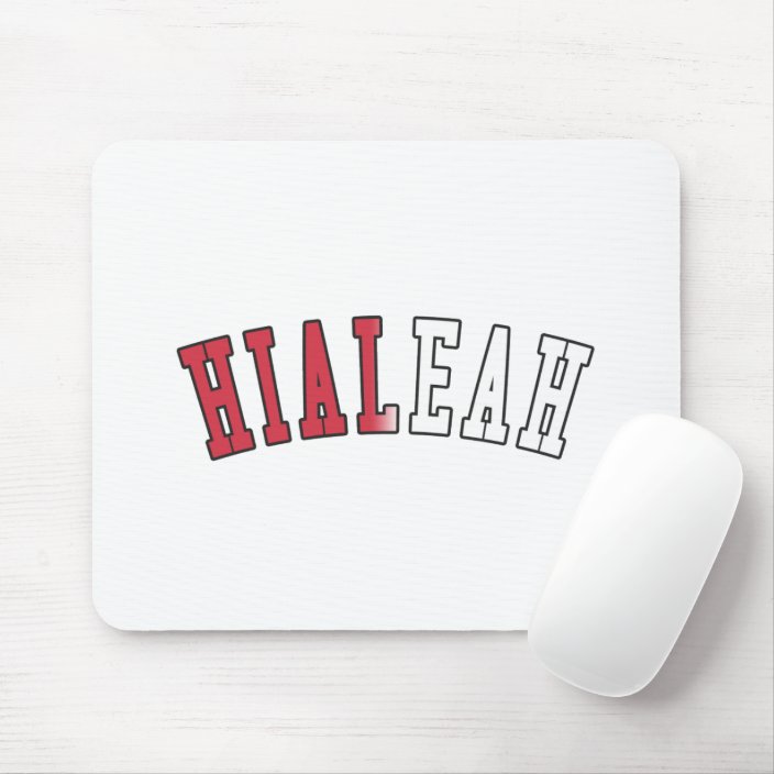 Hialeah in Florida State Flag Colors Mouse Pad