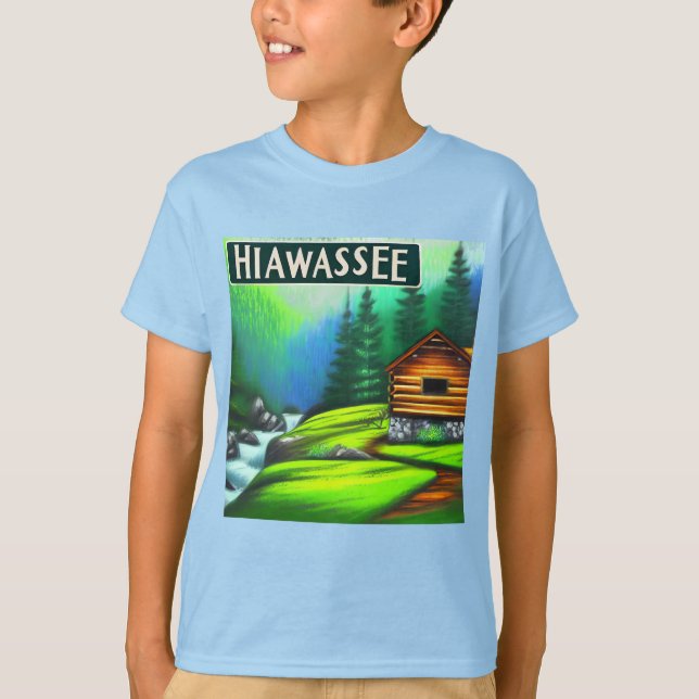 Hiawassee, GA Mountain Cabin T-Shirt  (Front)