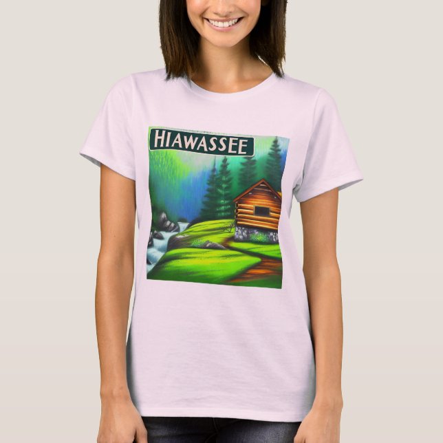 Hiawassee, GA Mountain Cabin T-Shirt  (Front)