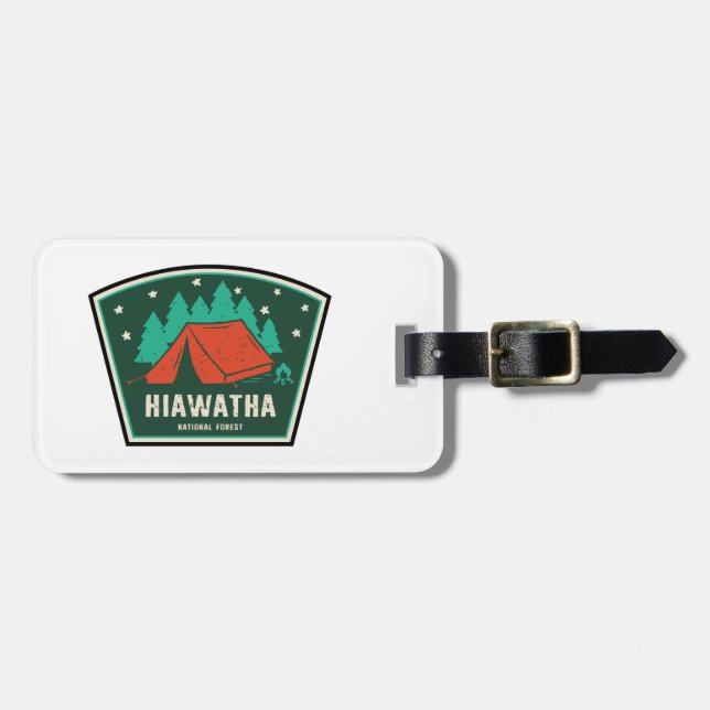 Hiawatha National Forest Camping Luggage Tag (Front Horizontal)