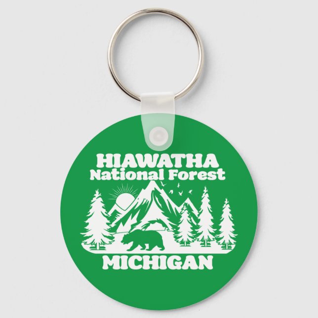 Hiawatha National Forest Michigan Keychain (Front)