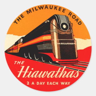 Hiawathas Train Classic Round Sticker