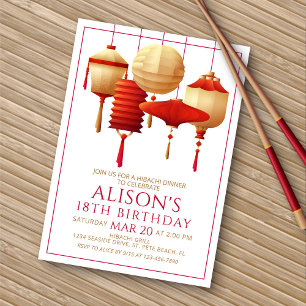 Hibachi Birthday Dinner Invitation