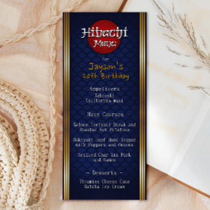 Hibachi Birthday Menu