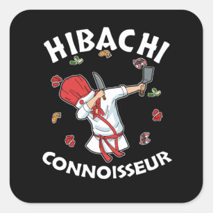 Hibachi Connoisseur Hibachi Grill Gift Hibachi Square Sticker