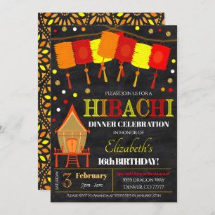 Hibachi Dinner Party Invitation
