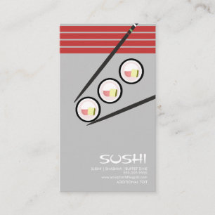 Hibachi Japan Asian Sushi Logo Business Card