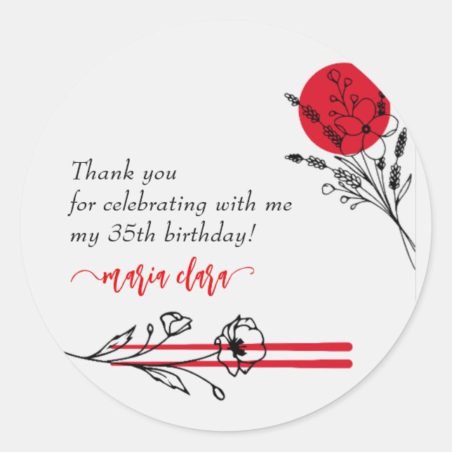 Hibachi Japanese BBQ Grill Chef Birthday Dinner Classic Round Sticker (Front)