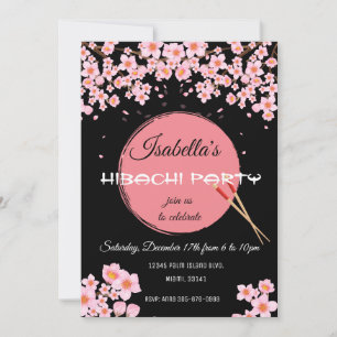 Hibachi Japanese Dinner Birthday Party Invitation