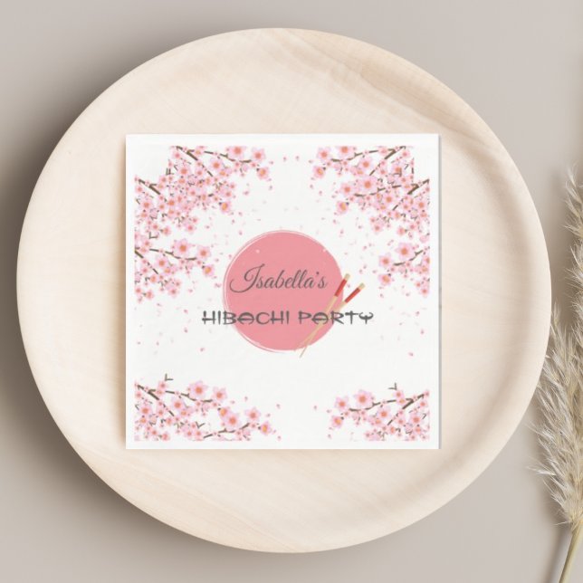 Hibachi Japanese Dinner Birthday Party  Napkins (Creator Uploaded)