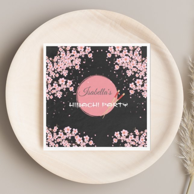 Hibachi Japanese Dinner Birthday Party  Napkins (Creator Uploaded)