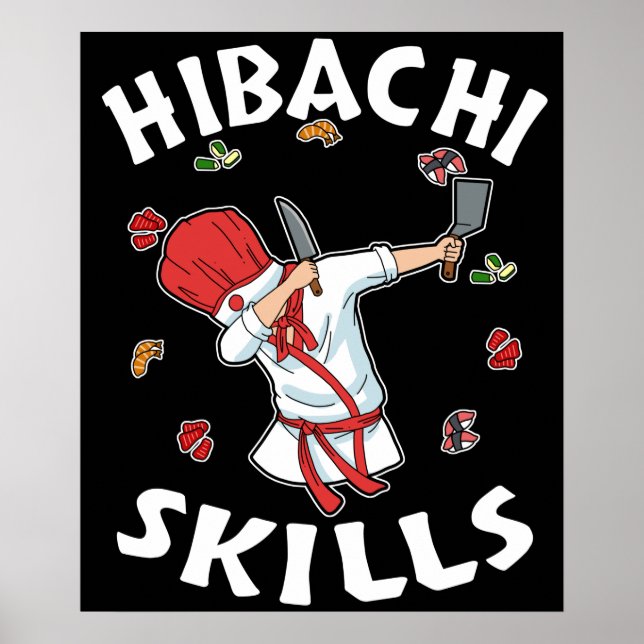 Hibachi Lover Hibacl Chef Gift Men Hibachi Poster (Front)