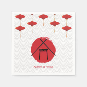 Hibachi Theme Birthday Party Private Chef Japanese Napkins