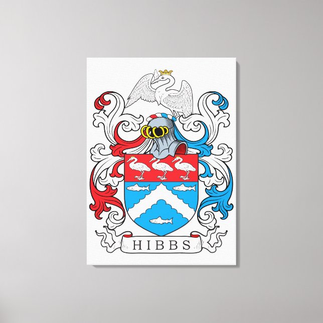 Hibbs Family Crest Canvas Print (Front)