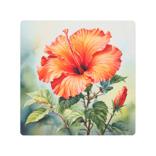 Hibiscus 2 of 3 Metal Wall Art