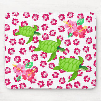 hibiscus-3 Seaturtles-1 Mouse Pad