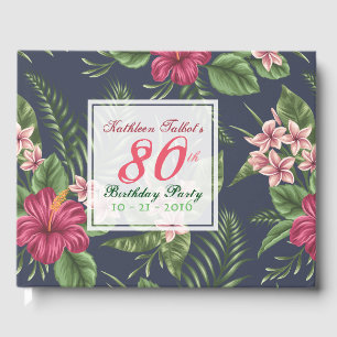 Hibiscus 80th Birthday Party Guest Book