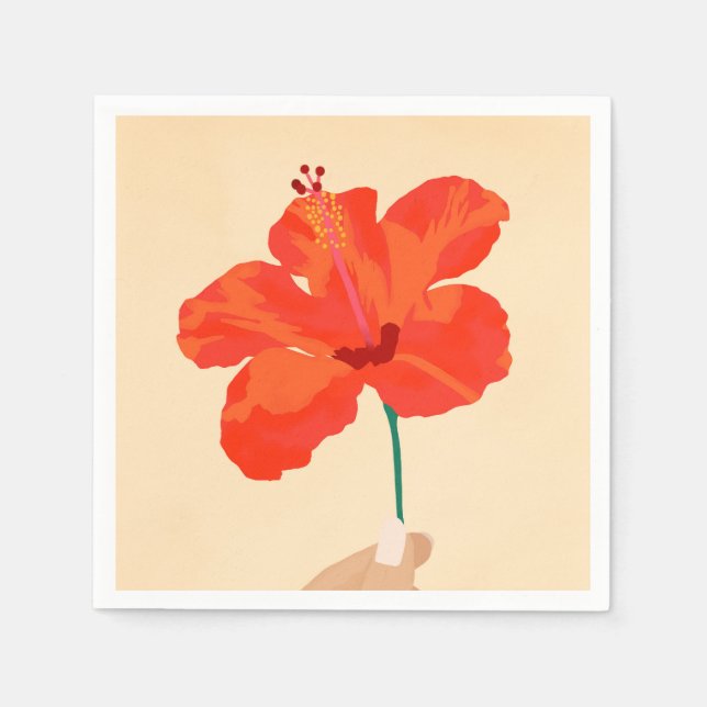 Hibiscus Affection Napkins (Front)