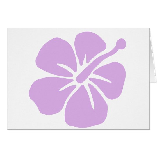 hibiscus aloha flower lavender card