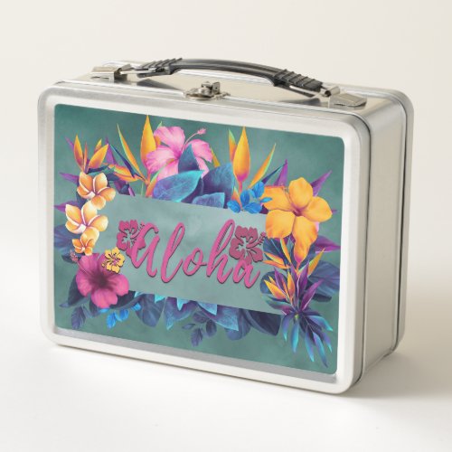 Hibiscus Aloha Greeting Lunchbox