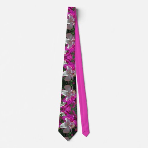 Hibiscus and Bougainvillea Neck Tie