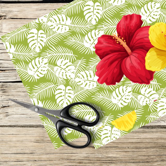 hibiscus and tropical leaves tissue paper (Creator Uploaded)