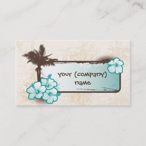 Hibiscus Banner Business Card