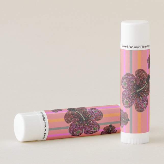 Hibiscus Beads Mosaic Lip Balm (Front)