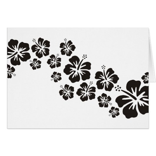 hibiscus blooms in black (Front Horizontal)