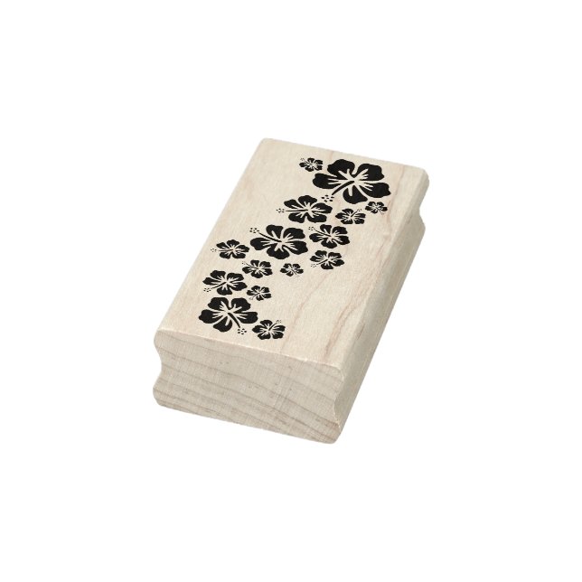 Hibiscus Blossom Garland + your backgr. & ideas Rubber Stamp (Stamp)