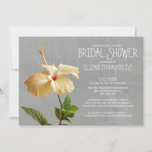 Hibiscus Bridal Shower Invitations