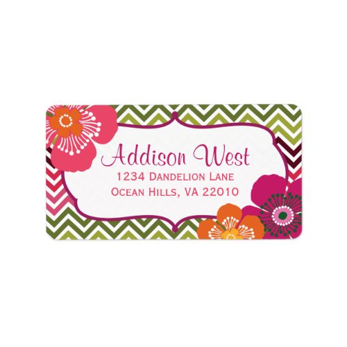 Hibiscus Chevron Labels