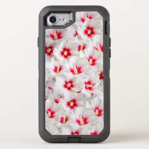 Hibiscus - Chinese Rose Flower Pattern OtterBox Defender iPhone SE/8/7 Case