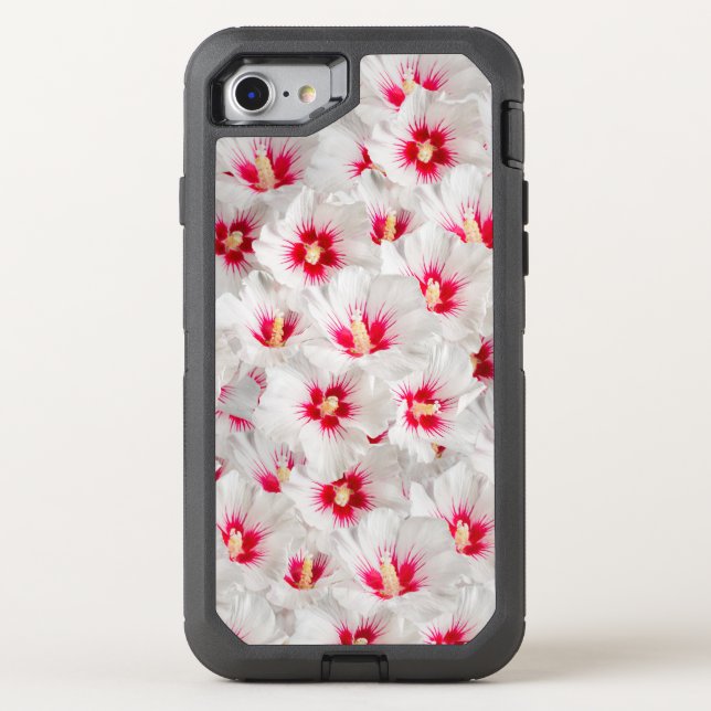 Hibiscus - Chinese Rose Flower Pattern Otterbox iPhone Case (Back)